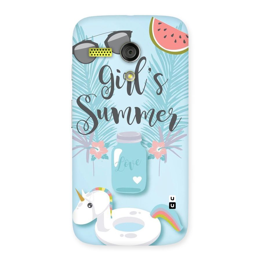 Girls Summer Back Case for Moto G