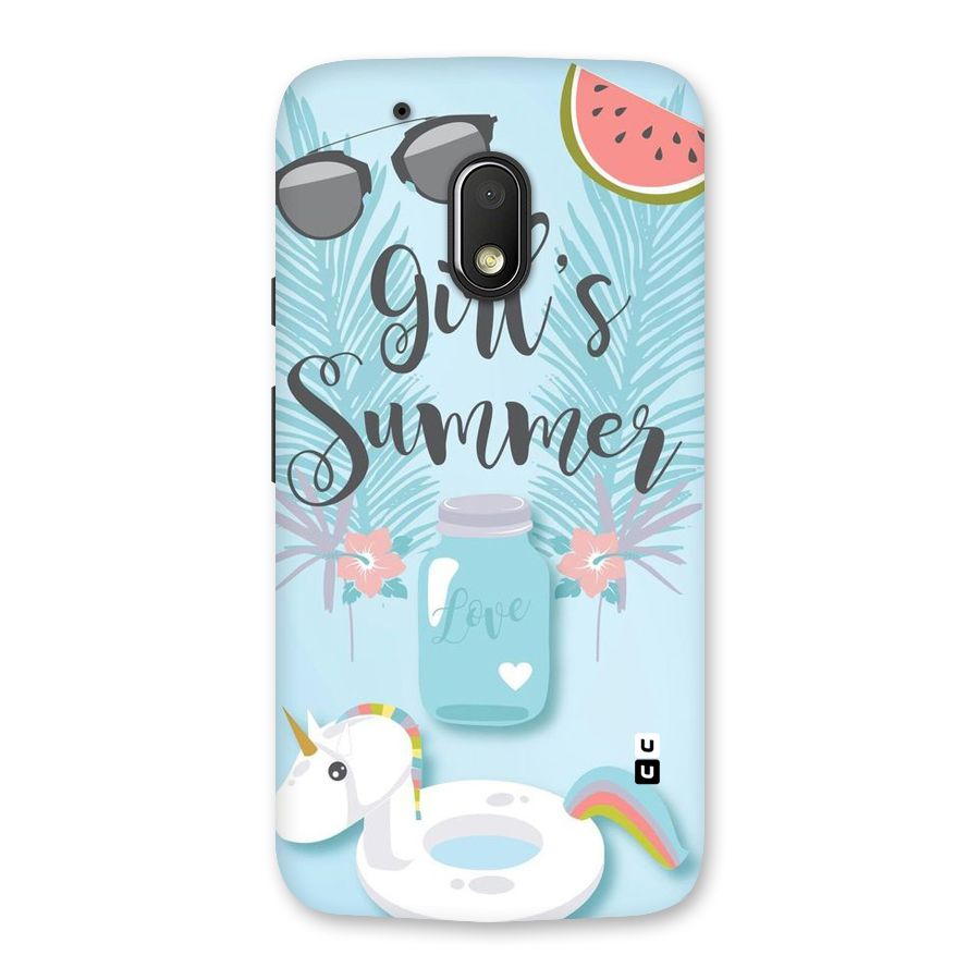 Girls Summer Back Case for Moto G4 Play