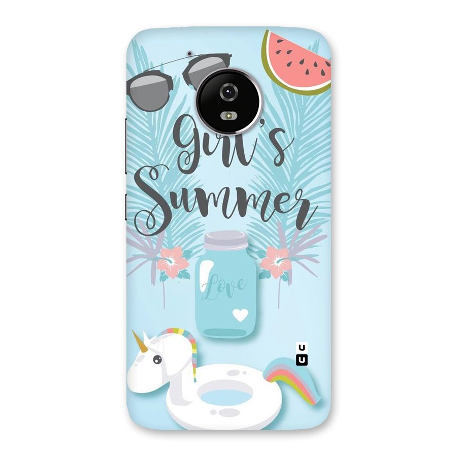 Girls Summer Back Case for Moto G5