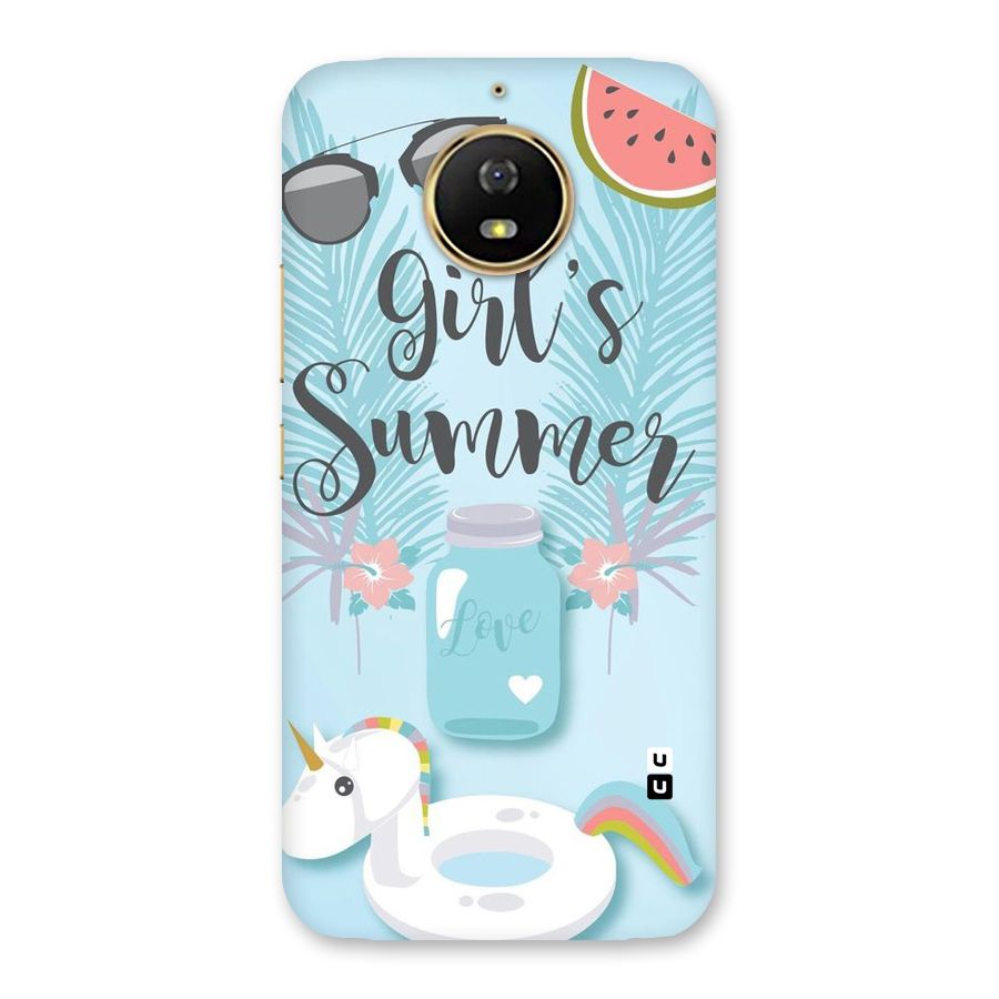 Girls Summer Back Case for Moto G5s