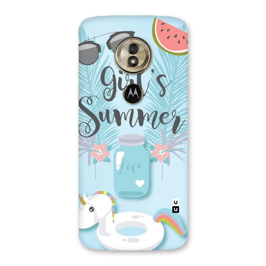 Girls Summer Back Case for Moto G6 Play