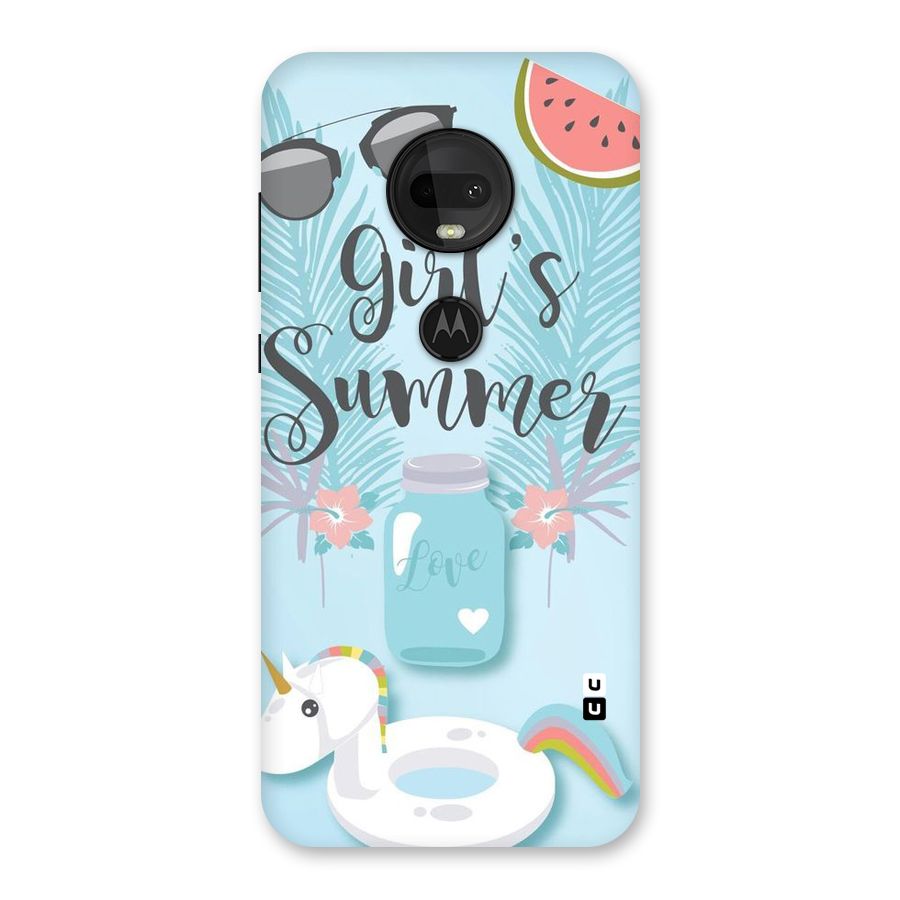 Girls Summer Back Case for Moto G7