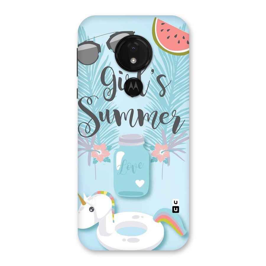 Girls Summer Back Case for Moto G7 Power