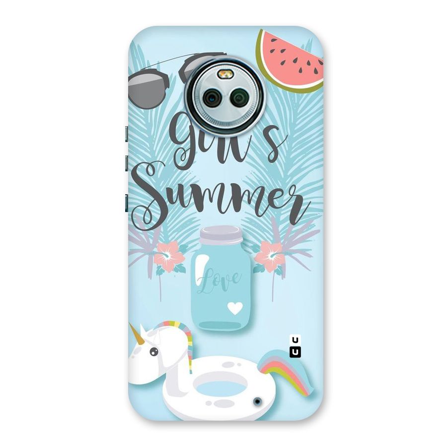 Girls Summer Back Case for Moto X4