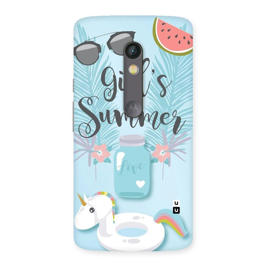 Girls Summer Back Case for Moto X Play