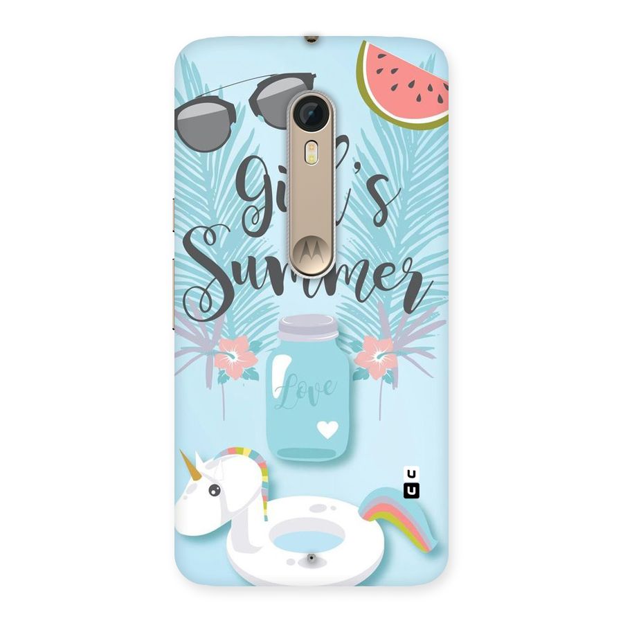 Girls Summer Back Case for Motorola Moto X Style