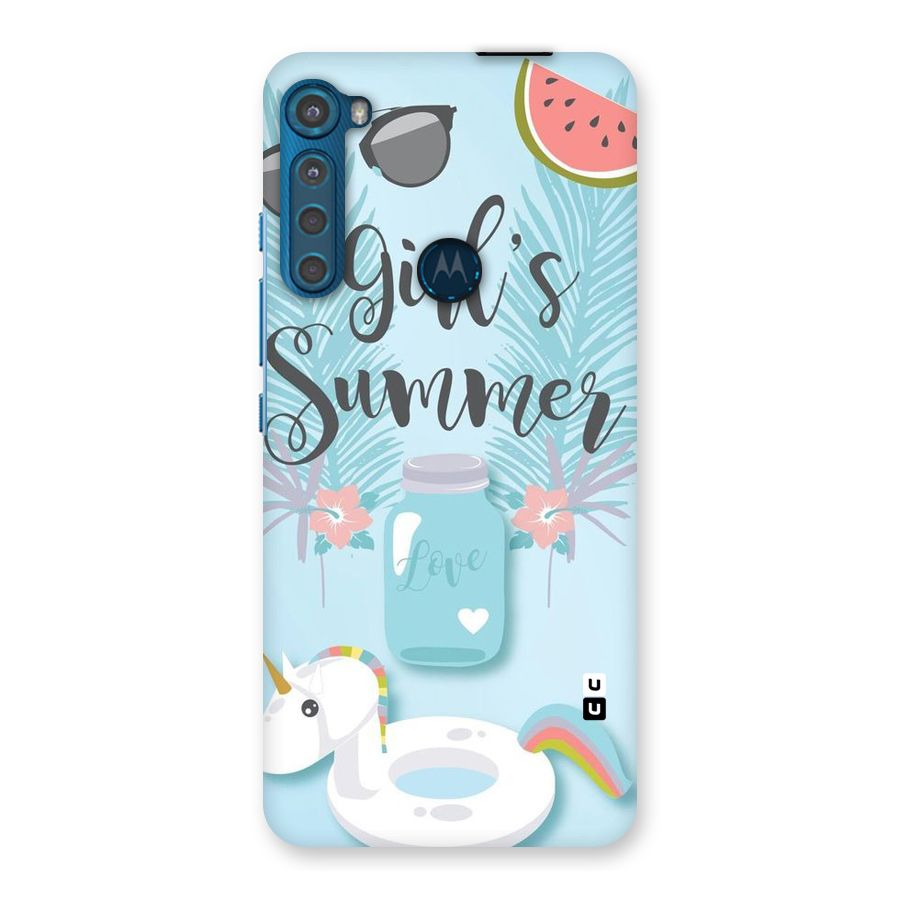 Girls Summer Back Case for Motorola One Fusion Plus