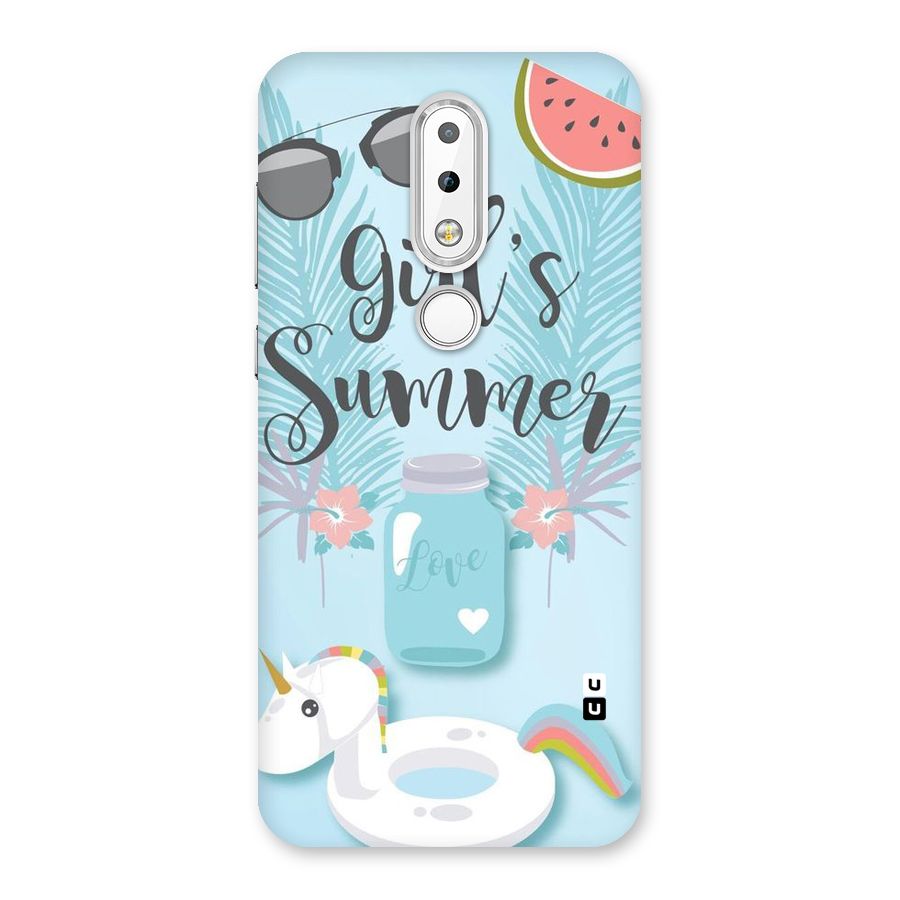 Girls Summer Back Case for Nokia 6.1 Plus