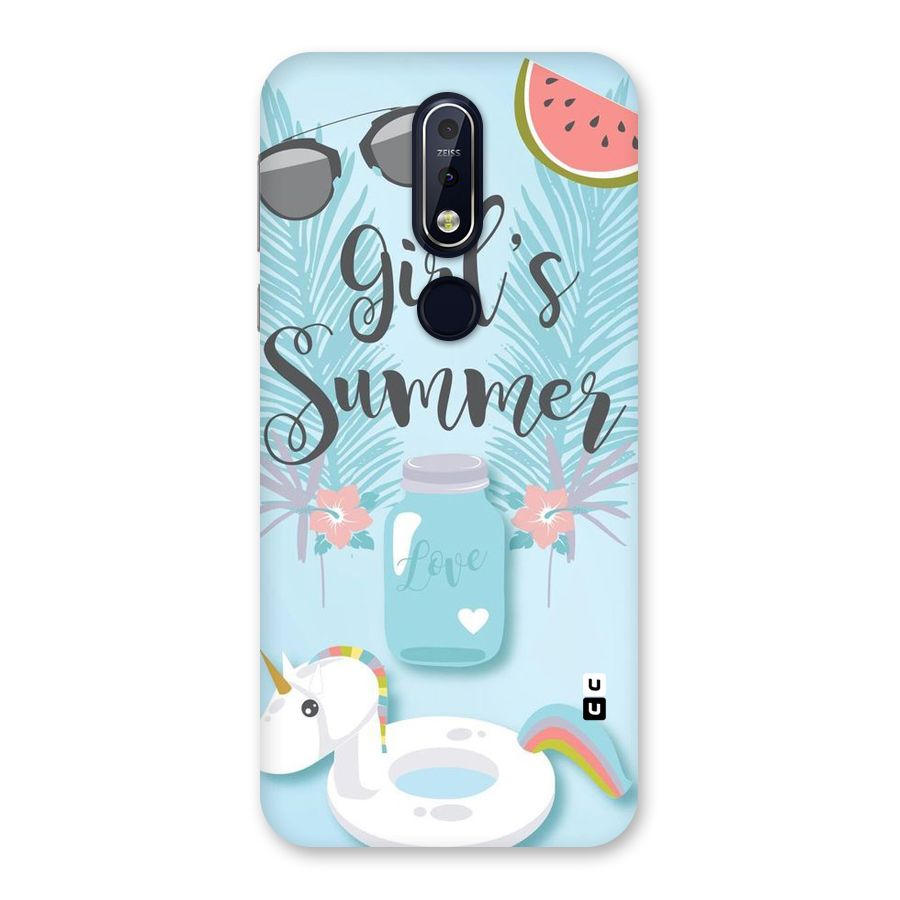 Girls Summer Back Case for Nokia 7.1