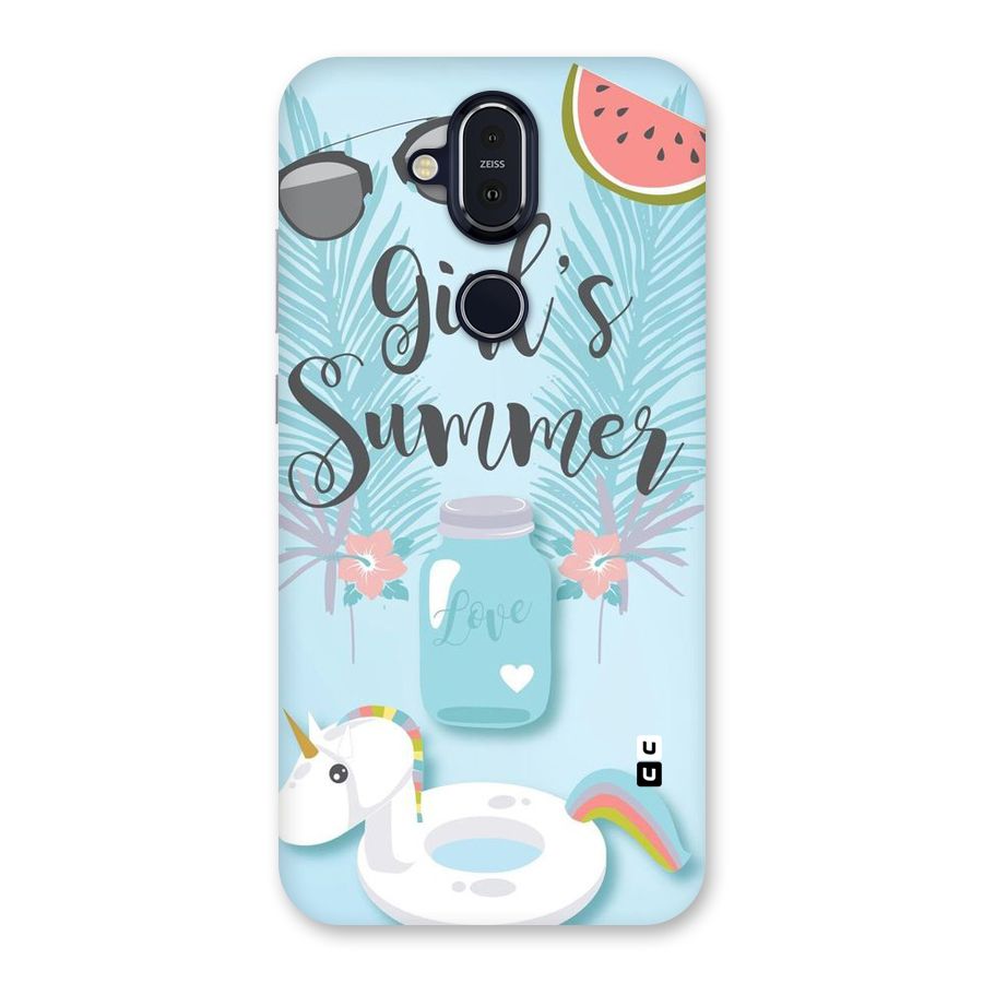 Girls Summer Back Case for Nokia 8.1