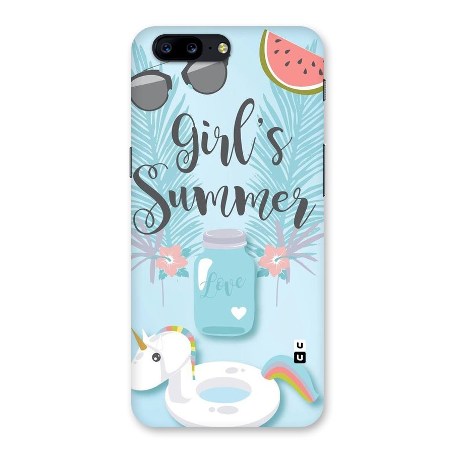 Girls Summer Back Case for OnePlus 5