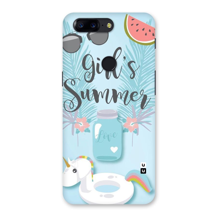 Girls Summer Back Case for OnePlus 5T