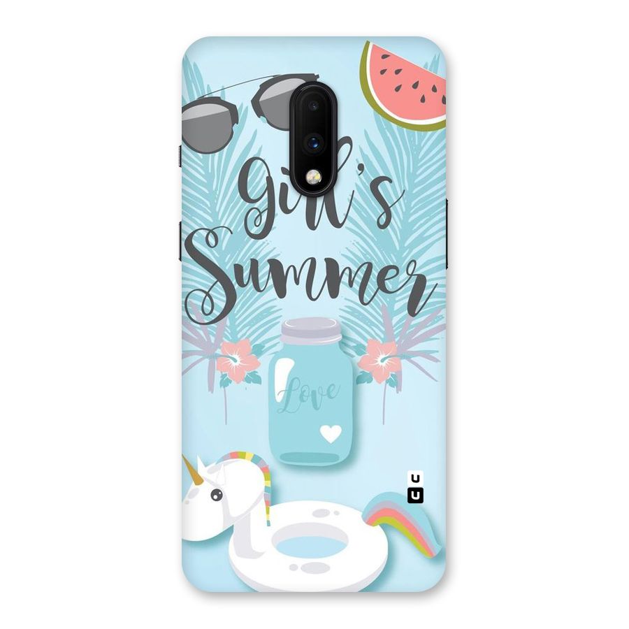 Girls Summer Back Case for OnePlus 7