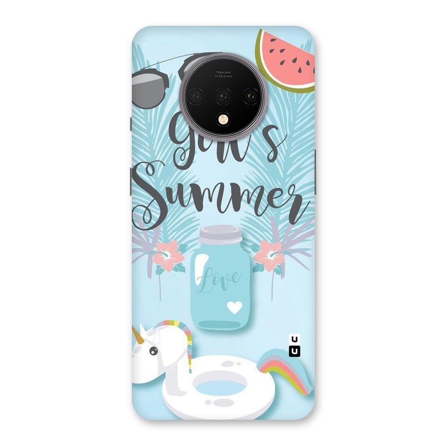 Girls Summer Back Case for OnePlus 7T