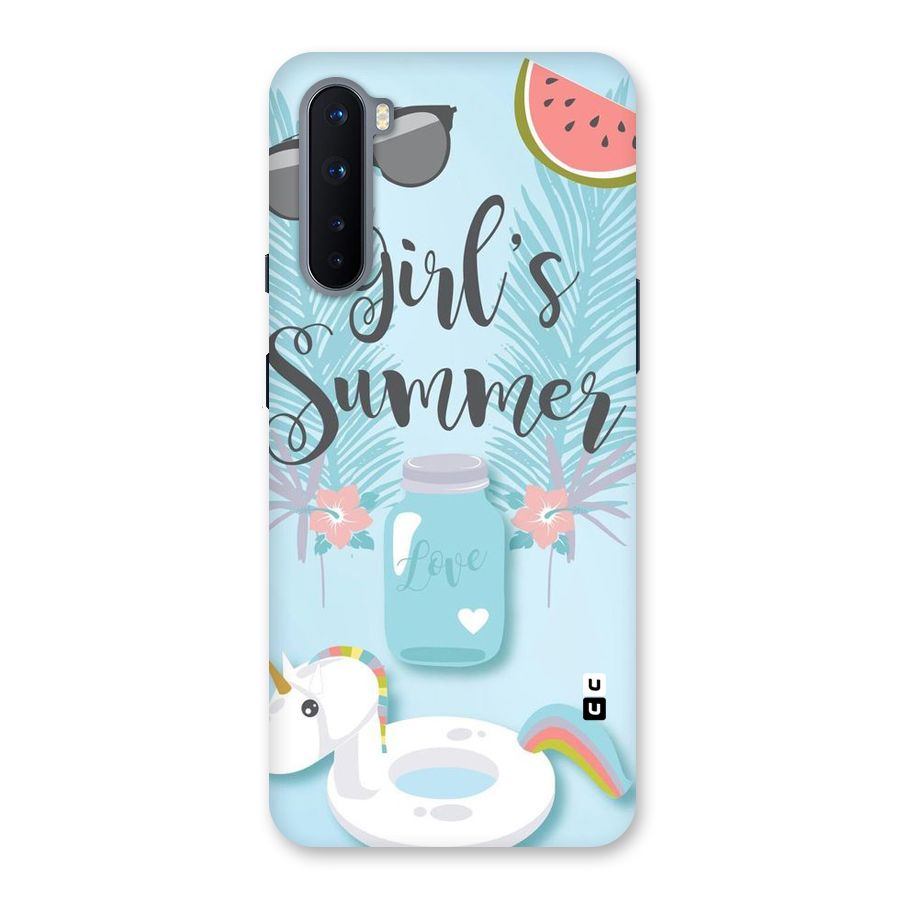 Girls Summer Back Case for OnePlus Nord
