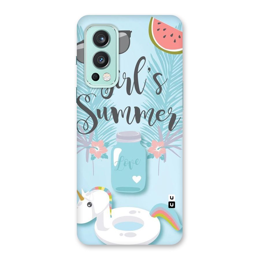 Girls Summer Back Case for OnePlus Nord 2 5G