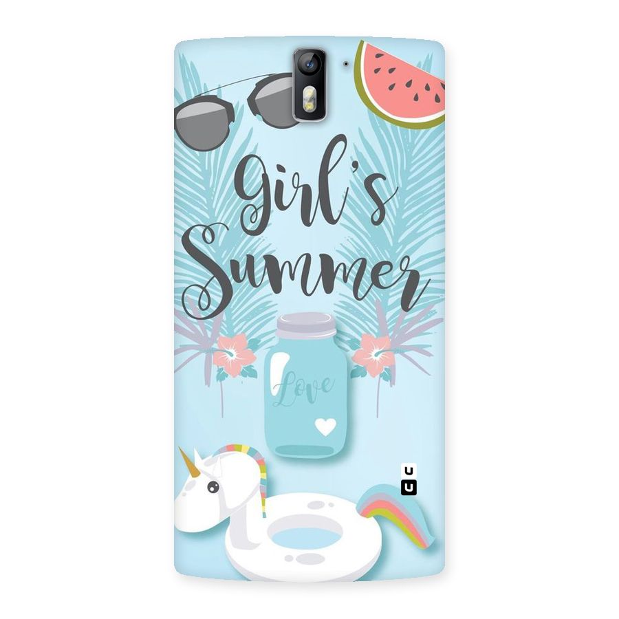Girls Summer Back Case for One Plus One
