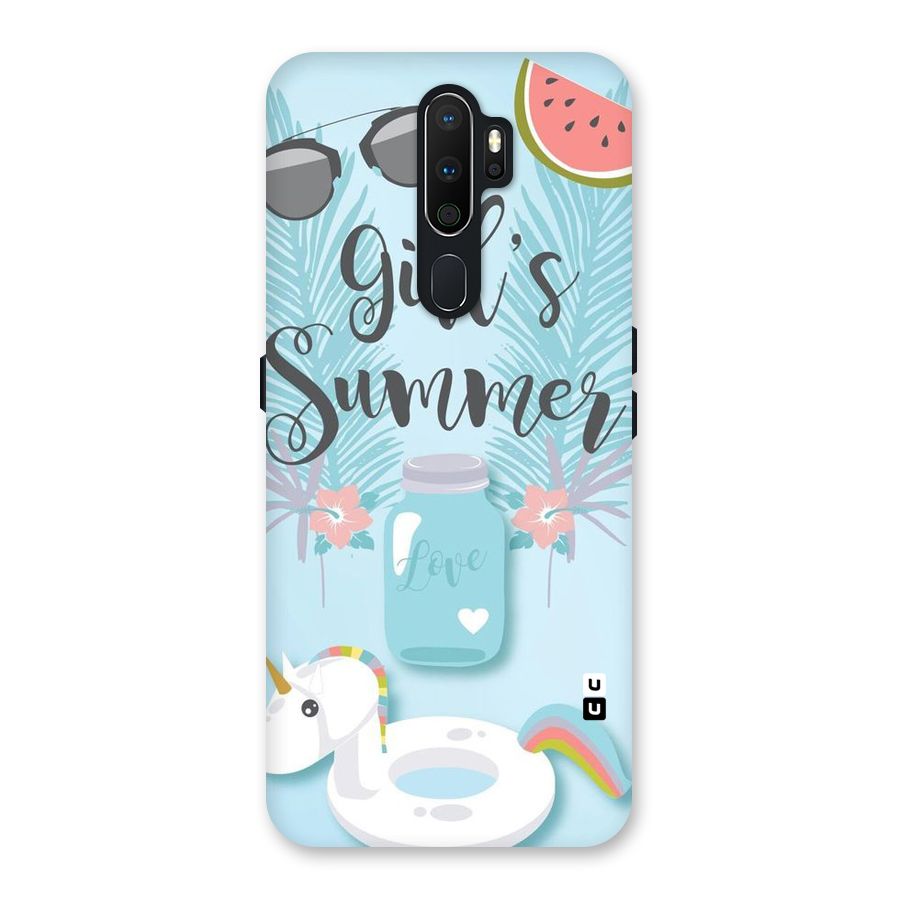 Girls Summer Back Case for Oppo A5 (2020)
