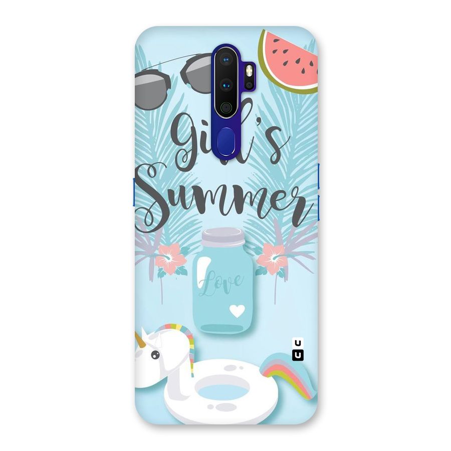 Girls Summer Back Case for Oppo A9 (2020)