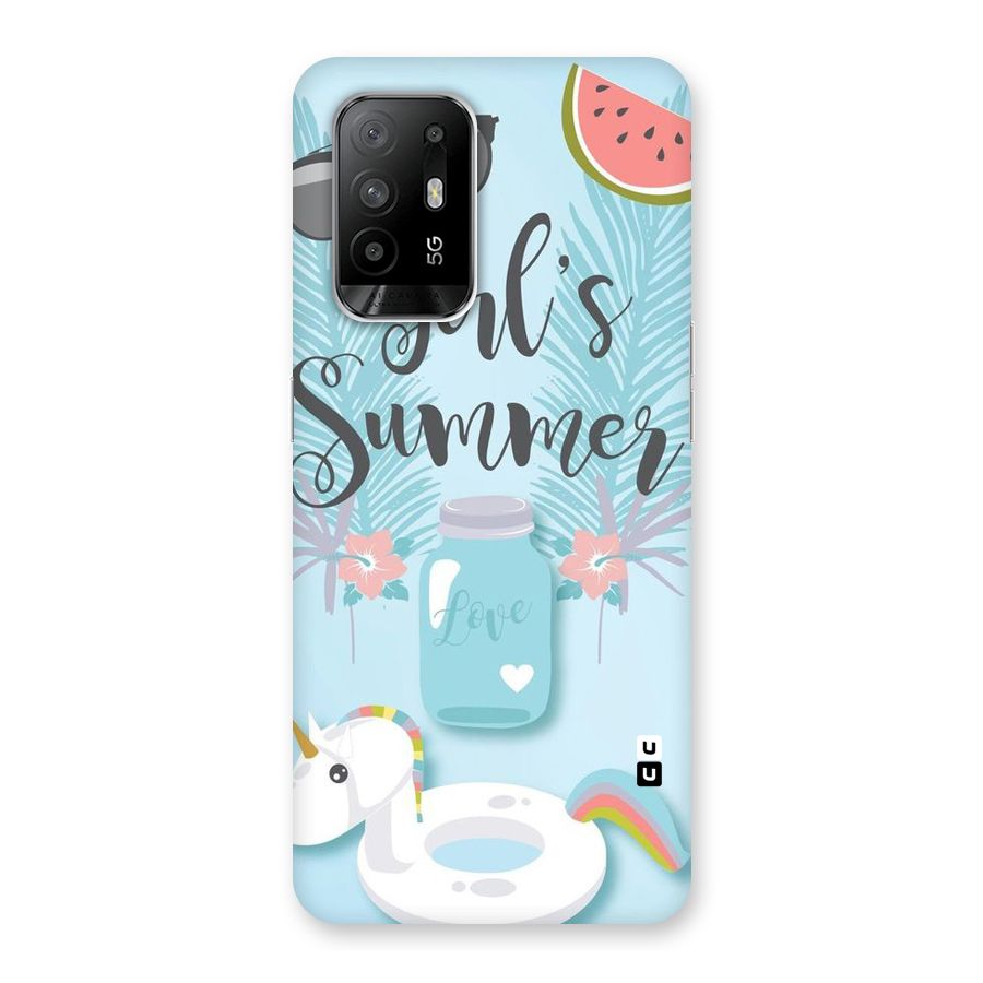 Girls Summer Back Case for Oppo F19 Pro Plus 5G