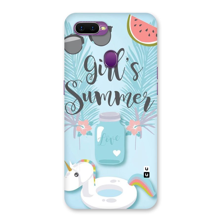 Girls Summer Back Case for Oppo F9