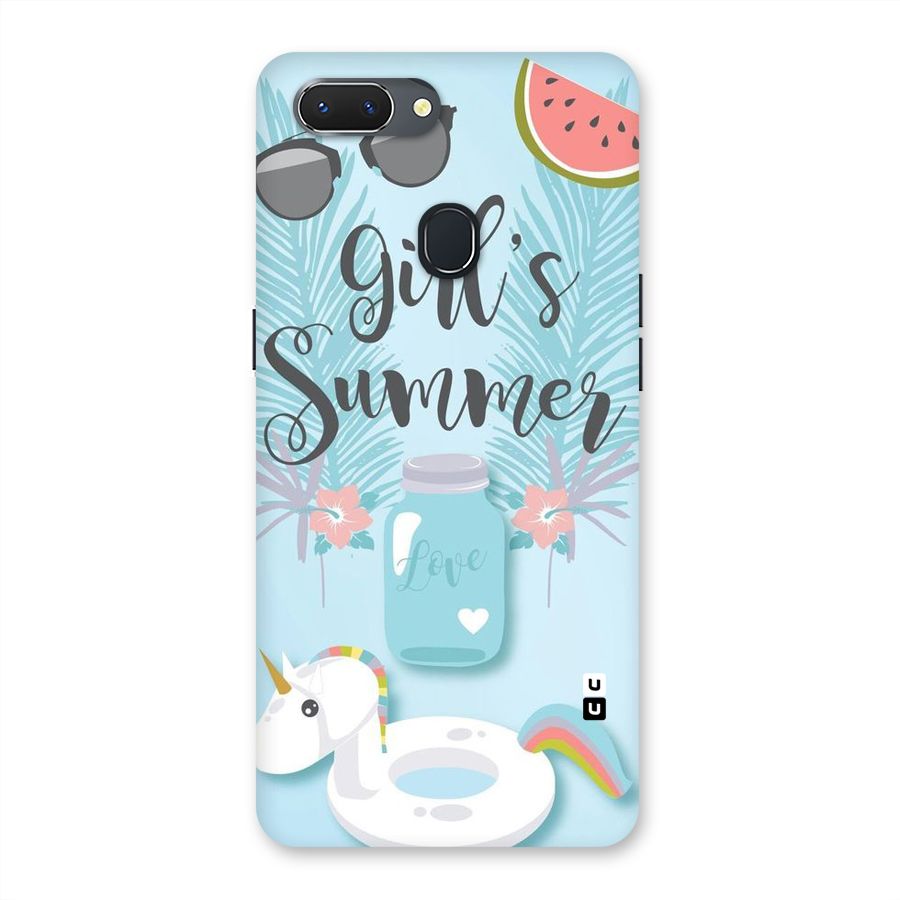 Girls Summer Back Case for Oppo Realme 2