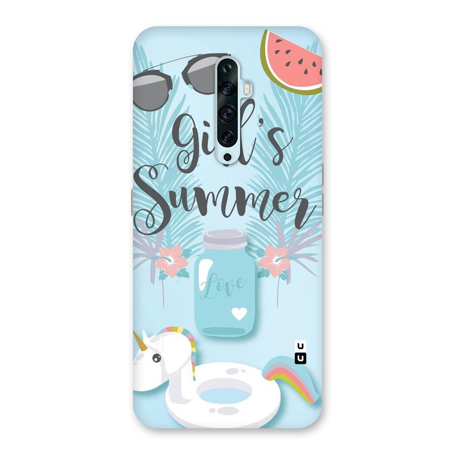 Girls Summer Back Case for Oppo Reno2 Z