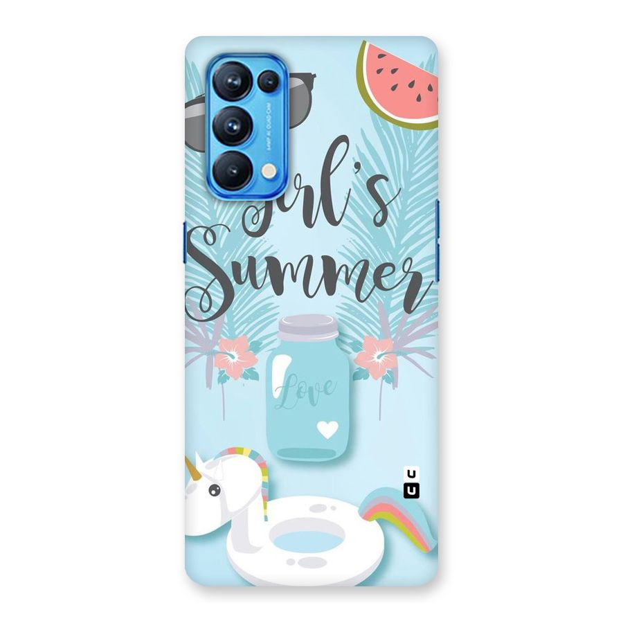 Girls Summer Back Case for Oppo Reno5 Pro 5G