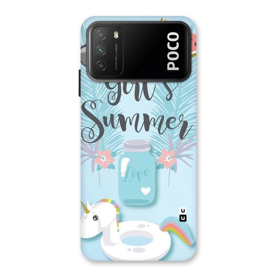 Girls Summer Back Case for Poco M3