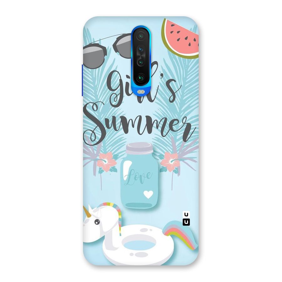 Girls Summer Back Case for Poco X2