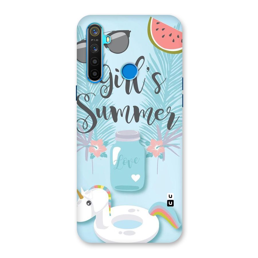 Girls Summer Back Case for Realme 5