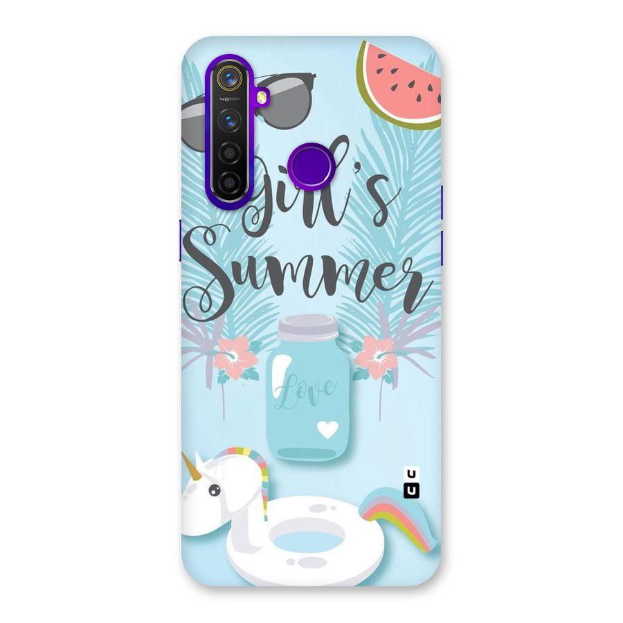 Girls Summer Back Case for Realme 5 Pro