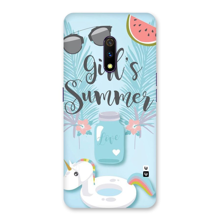 Girls Summer Back Case for Realme X