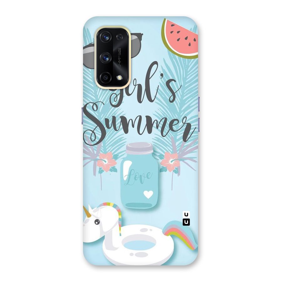 Girls Summer Glass Back Case for Realme X7 Pro