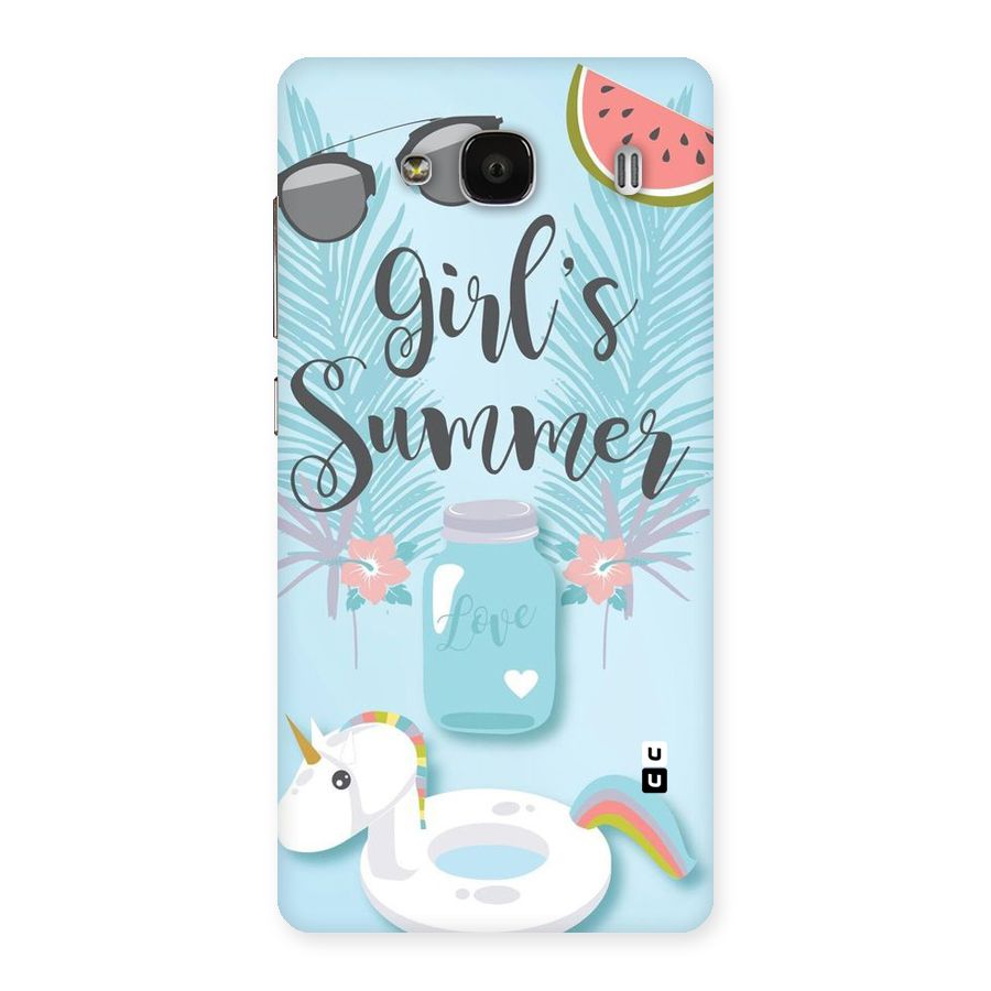 Girls Summer Back Case for Redmi 2 Prime