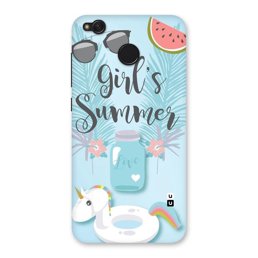 Girls Summer Back Case for Redmi 4