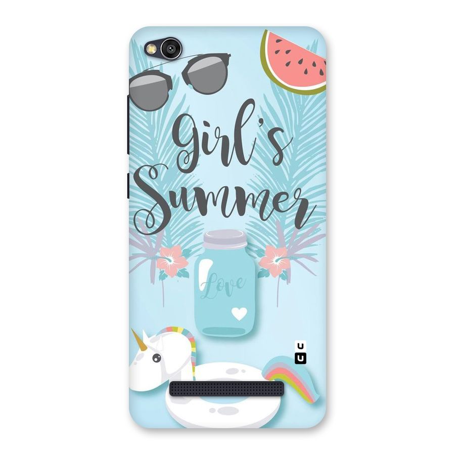 Girls Summer Back Case for Redmi 4A