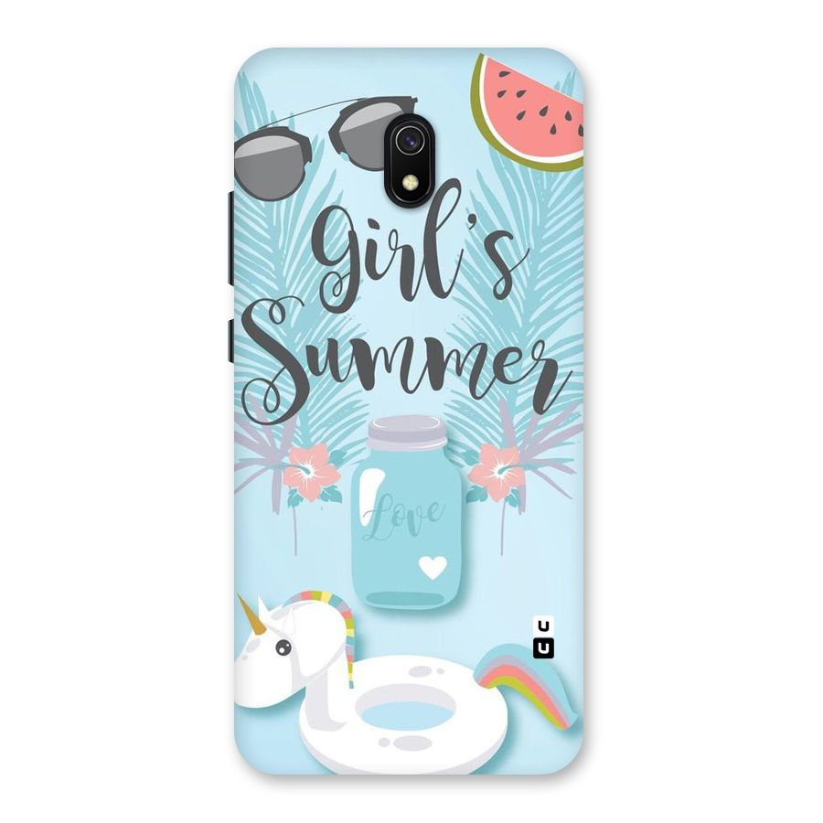 Girls Summer Back Case for Redmi 8A