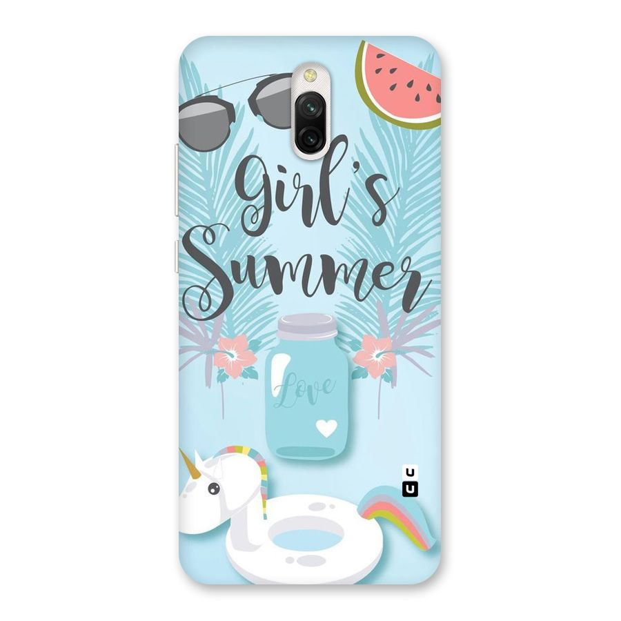 Girls Summer Back Case for Redmi 8A Dual