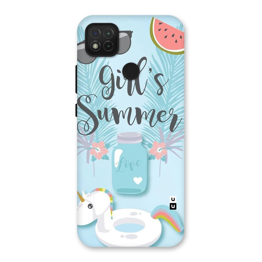 Girls Summer Back Case for Redmi 9