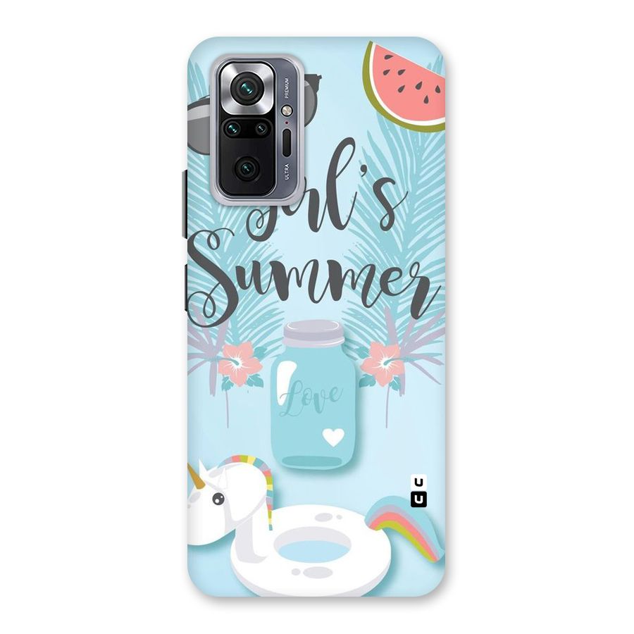 Girls Summer Back Case for Redmi Note 10 Pro