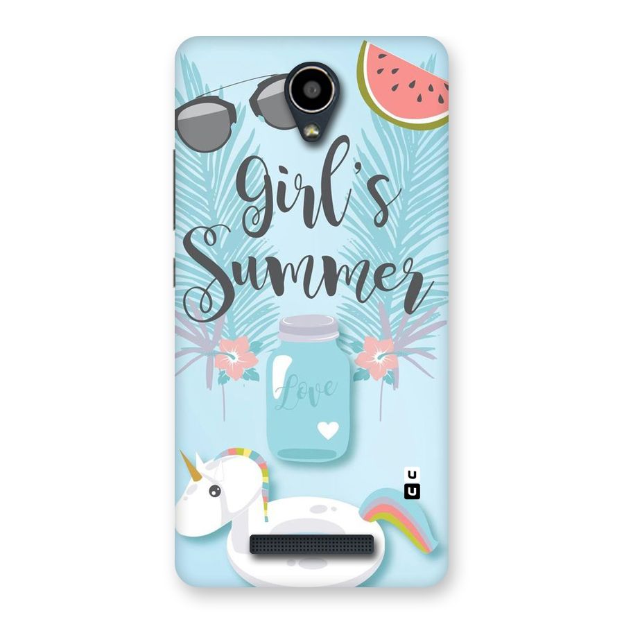 Girls Summer Back Case for Redmi Note 2