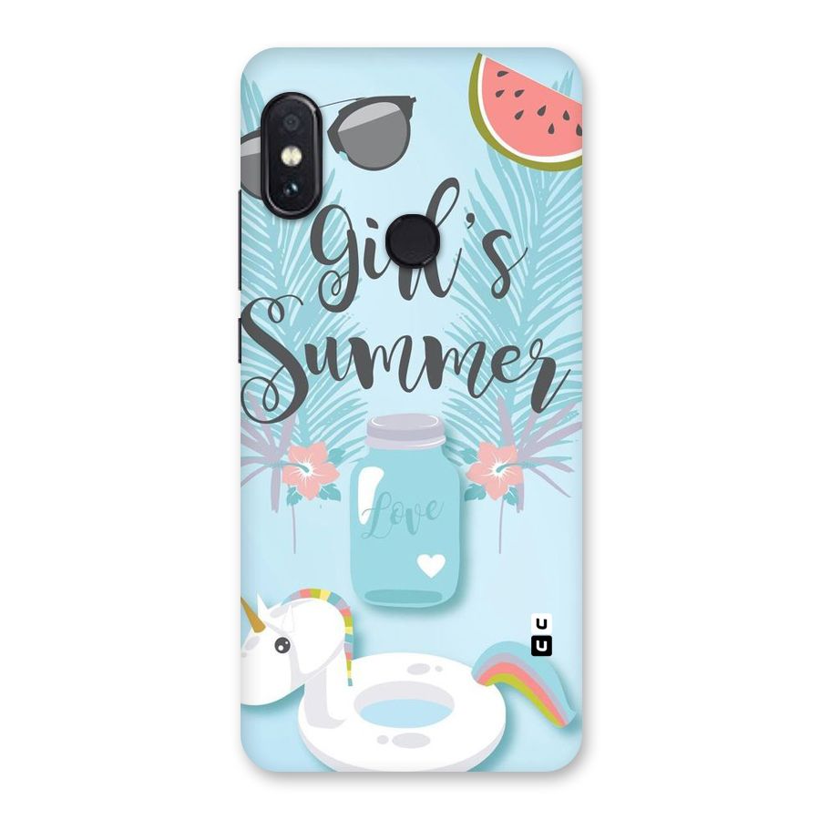 Girls Summer Back Case for Redmi Note 5 Pro