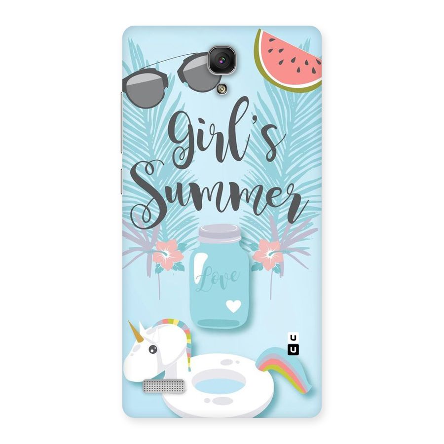 Girls Summer Back Case for Redmi Note Prime