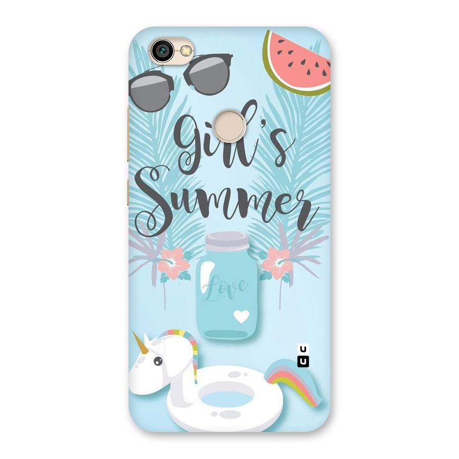 Girls Summer Back Case for Redmi Y1 2017