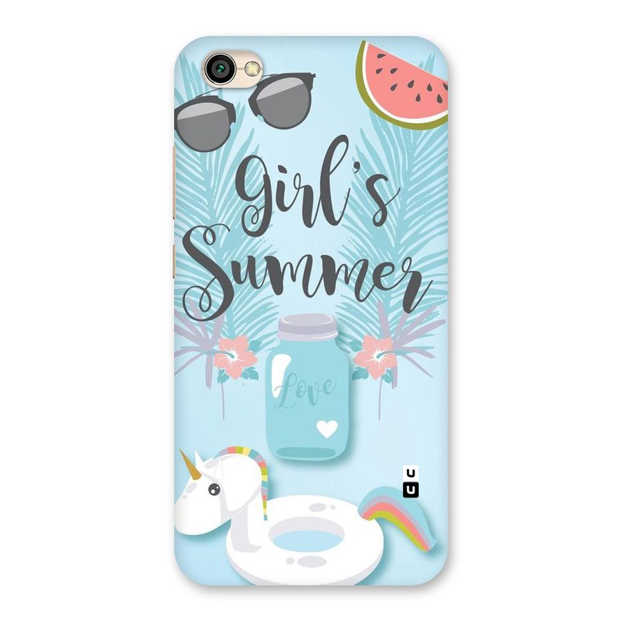 Girls Summer Back Case for Redmi Y1 Lite