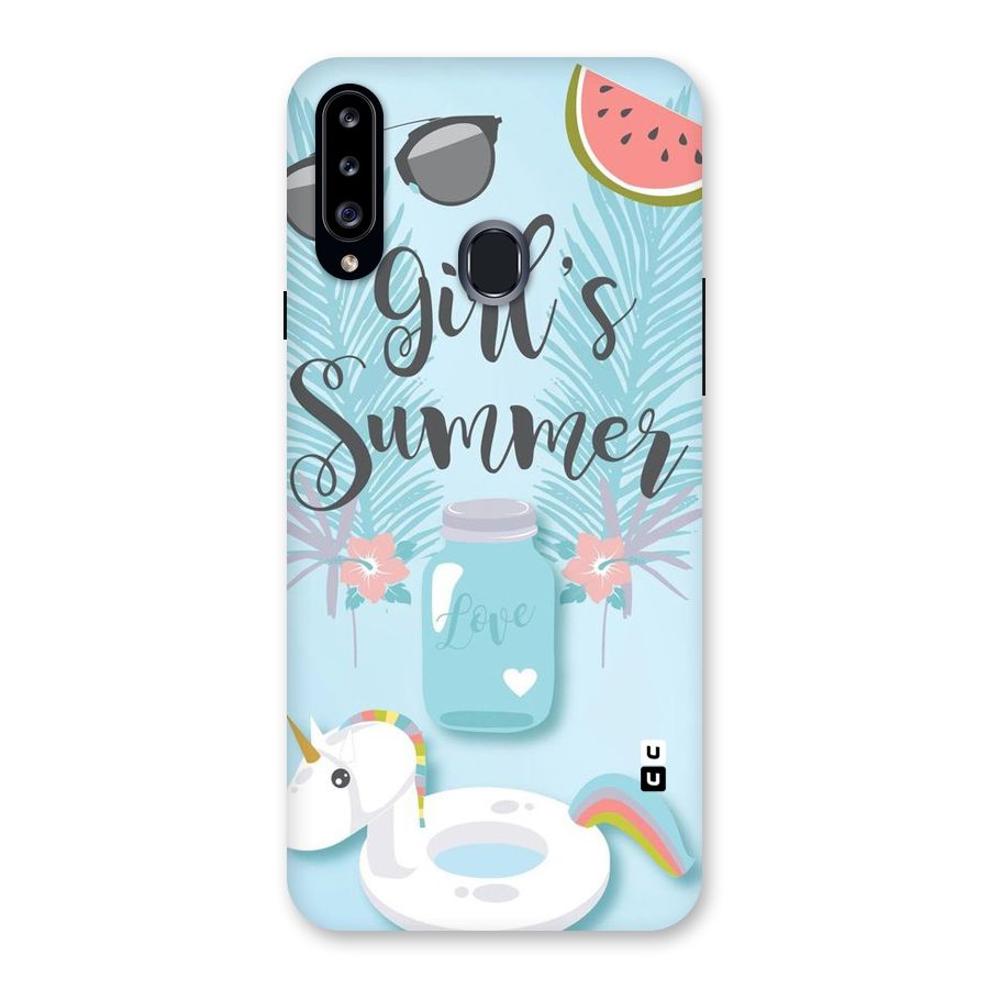 Girls Summer Back Case for Samsung Galaxy A20s
