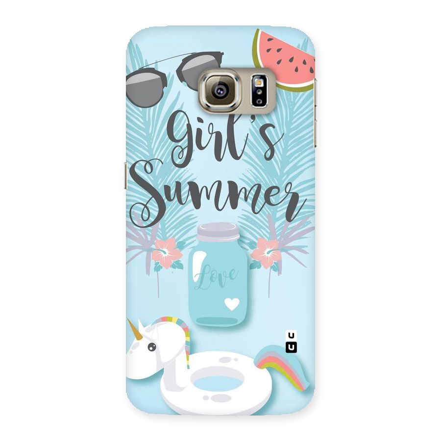 Girls Summer Back Case for Samsung Galaxy S6 Edge