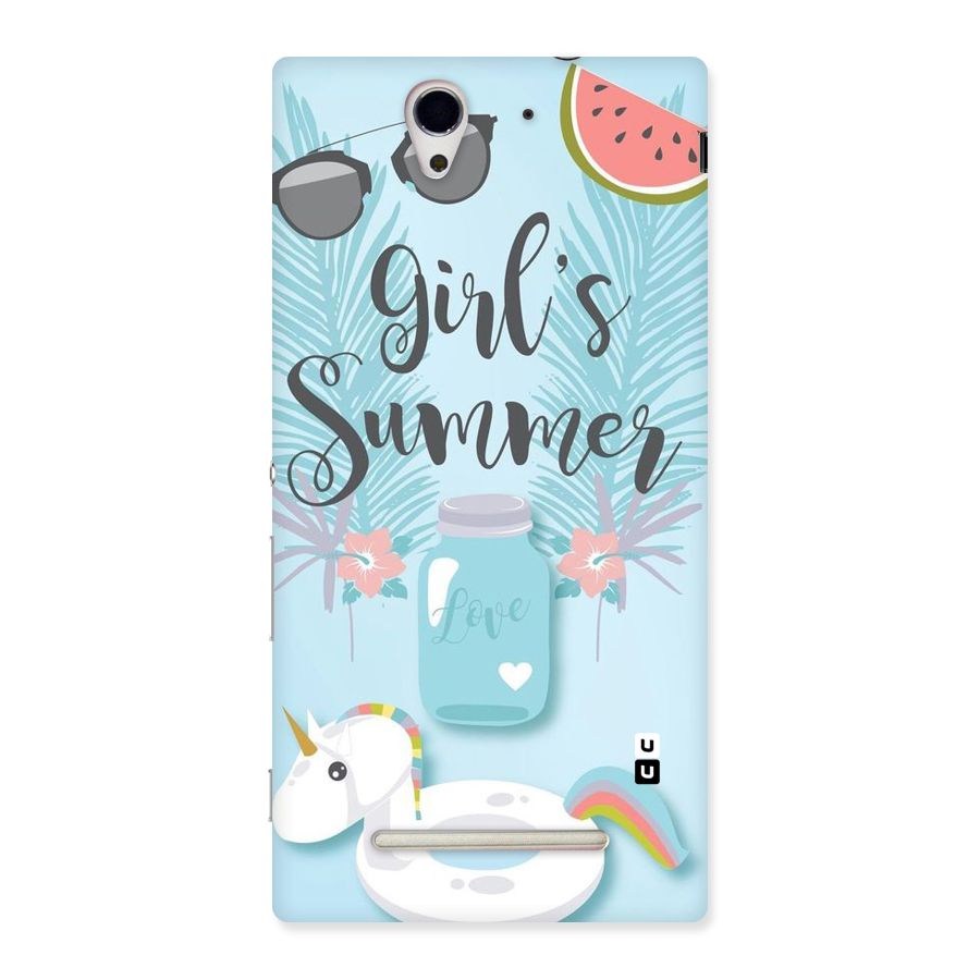 Girls Summer Back Case for Sony Xperia C3