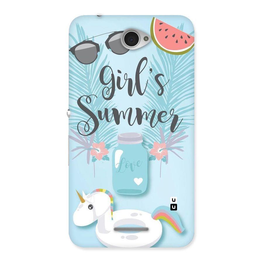 Girls Summer Back Case for Sony Xperia E4